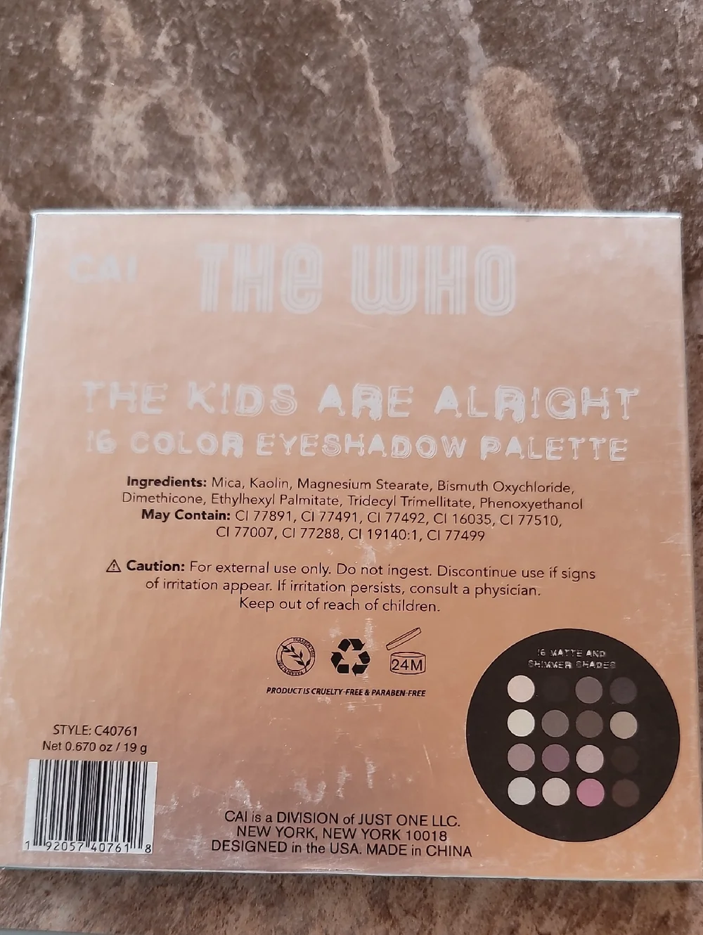 'The Kids Are Alright' CAI Eyeshadow Pallette